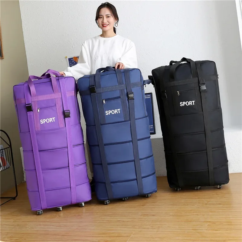 플러스 항공사 체크 백 옥스포드 대용량 여행 범용 휠  - Travel Accessories Bag For Men 리뷰 및 가격